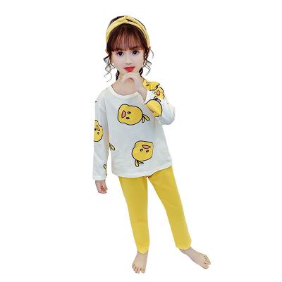 China Autumn Home Suit Washable Children's Wear Long Sleeve Cartoon Printed Pajamas Two Sets Baby Clothing for sale