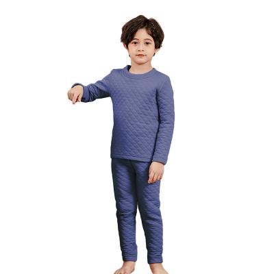 China Washable Girls Clothing Sets Winter Sleepwear Pajamas Long Sleeve Organic Cotton Set For Kids Size 90-160 for sale