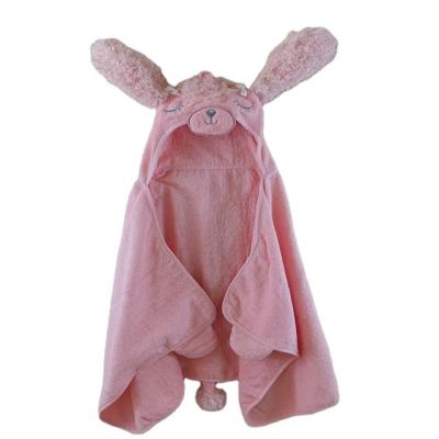 China Plain White Baby Towel 100% Cotton Child Safe, Baby Hooded Towel With Hood Animal 100 Cotton For Baby Bath Towels for sale