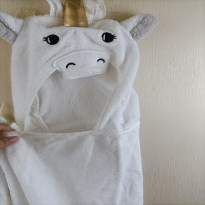 China Child Safe Super-Dry 100% Cotton Bath Towels Soft And Harmless Eco-Friendly Animal Head Hooded Towels For Baby for sale