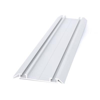 China aluminum profile for furniture aluminum double sided sliding door track bottom profile / aluminum profile for wardrobe for sale