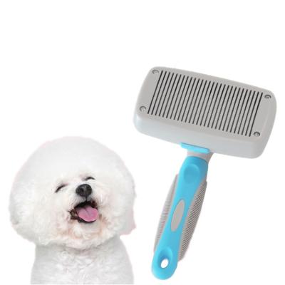 China Sustainable High Quality Pet Supplies Self Cleaning Dog Hair Remover Head Brush for sale