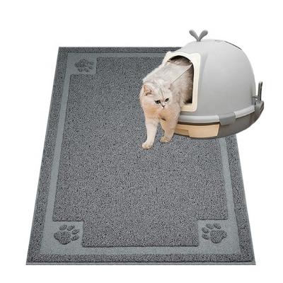 China Large PVC Cat Litter Box Trapper Waterproof Cat Litter Box Corner Cat Litter Foldable Easy Clean Cover Pad Locker Mat for sale