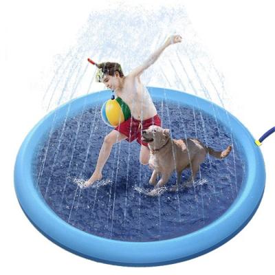 China Inflatables Water Pool Toys Hot Selling Dog Outdoor Foldable Children's Swimming Pool Amazon PVC Water Spray Pad Inflatables Water Pool Toys for sale