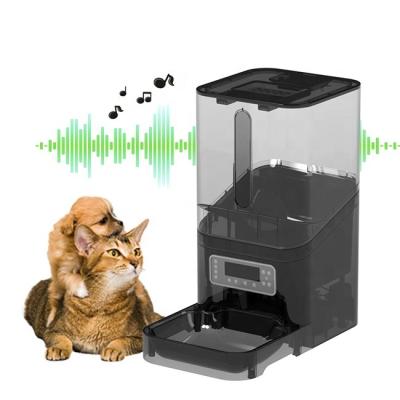 China 6L Pet Food Dispenser Automatic Pet Driver 10s Automatic Voice Recorder Intelligent Timer Smart Pet Feeder for Cats and Dogs for sale