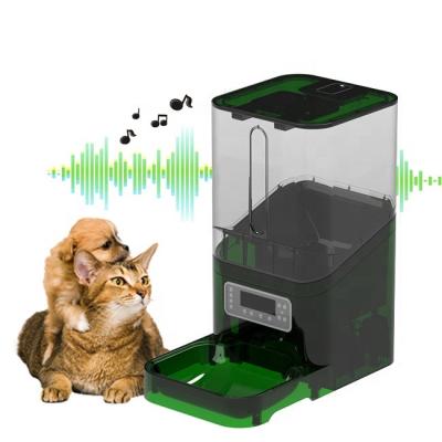 China Party Pet Feeder Chip Voice Recorder 4 Automatic Meals Per Timer Electric Big 6L Smart Day Cat Feeder Automatic for sale