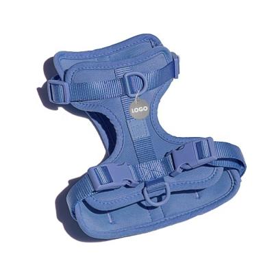 China Sublimation Padded Pet Harness Padded Breathable Mesh Adjustable Reversible Soft Easy Wear No Pull Dog Harness Vest for sale