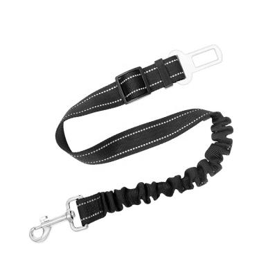 China Safety Belt Reflective Elastic Pad Travel Dog Car Seat Belt Nylon Pet Vehicle Safety Belt Lock for sale