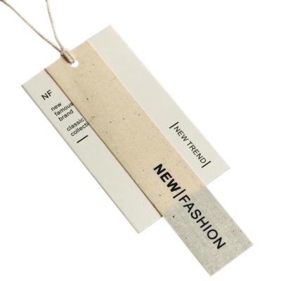 China Eco-friendly Customized Plastic Printing Recyled Size Gold Foil Hang Tag For Clothes for sale