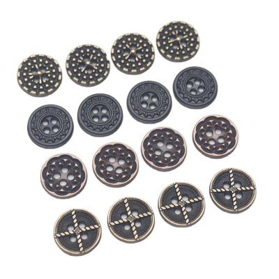 China Viable Metal Spot Four Eyes Zinc Alloy Round Shirt Button for sale