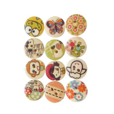 China 4 Holes Sustainable High Grade Round Button Wooden Button For Kids for sale