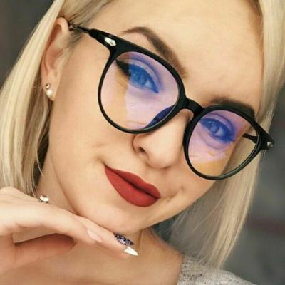 China New Retro Cheap Unisex Transparent Anti-blue Blocking Round Glasses Frame Student PC Glasses Frame Glasses for sale