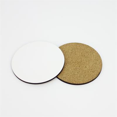 China Wholesale Round Coffee Stocked Absorbent Drink Coasters Customized Blank Sublimation MDF Coaster Rack Wood for sale