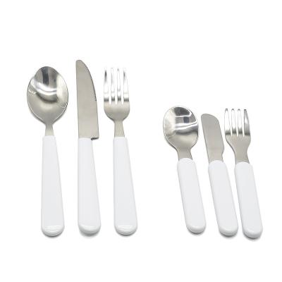 China Sublimation Printing Transfer Kids Cutlery Flatware Stocked Set for sale