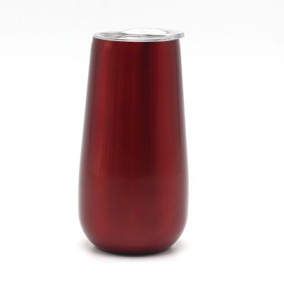 China Best Selling Portable White Sublimation 6 Ounce Stainless Steel Wine Tumbler For Daily Use for sale