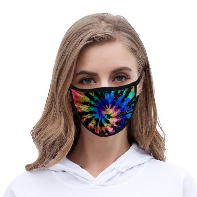 China Glitter Digital Print Dyed Tie-Dye Facemask Custom Purge Mask Christmas Facemask for sale