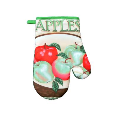 China Custom Printed Beauty Flower and Fruit Pattern Heat Transfer Printing Oven Gloves for sale