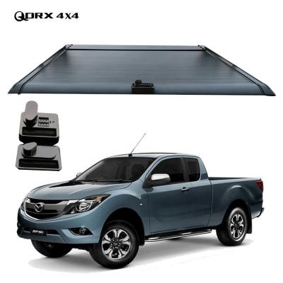 China Locking Tonneau Cover Car Roll Cover Up Pick Truck Bed Aluminum Alloy Tonneau Cover With Coded Lock For Mazda BT-50 for sale