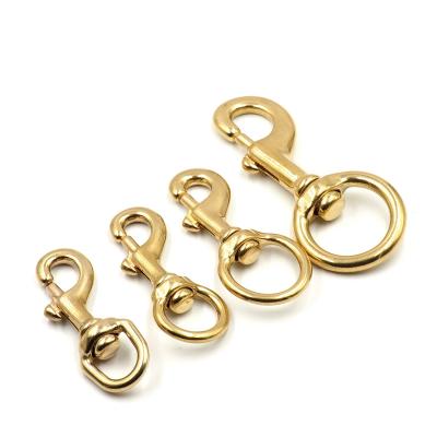 China General Industry Carabiner Gold Dog Leash Metal High Quality Solid Brass Clips For Horse Collar for sale