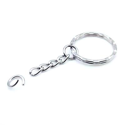 China home & outdoor use 25MM metal split key chain silver ring with links for sale