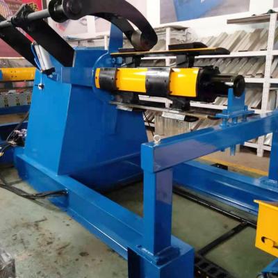 China Construction worksÂ   5T/8T/10T hydraulic decoiler with trolley steel coil unwind automatic uncoiler machine for sale