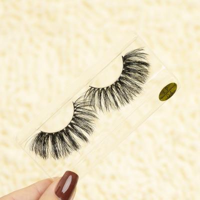 China Mink Fur Eyelash Supplier 25mm Mink Strip Eyelash Long Lasting Professional Hand Made Real Product for sale