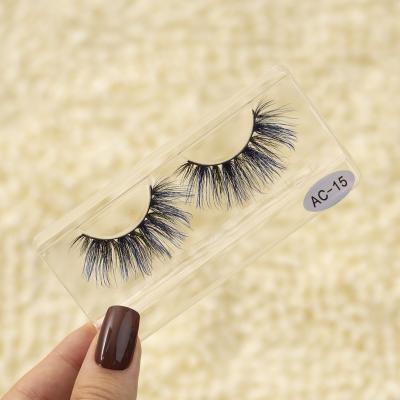 China Dramatic 3d Mink Eyelash Wholesale Long Lasting Colored Mink Eyelash 25mm Eyelash Seller for sale