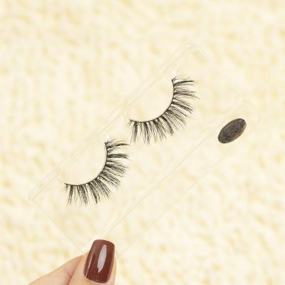 China Product Design Real Mink Eyelash Wholesale 15mm 20mm Long Lasting Hot Popular 3D Mink Strip Eyelash for sale