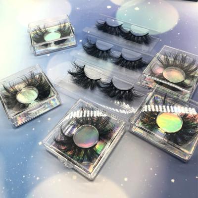 China Wholesale 25mm Long Natural Siberian 3D Mink Lashes Black Western Black Cotton Strip Customized Mink Fur Eyelash for sale