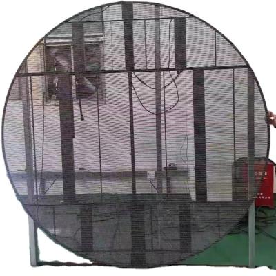 China Indoor circular transparent advertising glass out of door and indoor LED display for sale