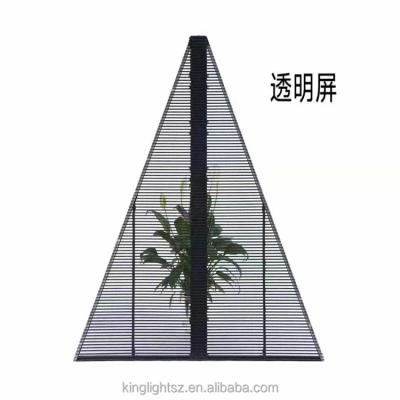 China Outdoor and indoor full color transparent glass led display screen indoor transparent glass led display screen for sale