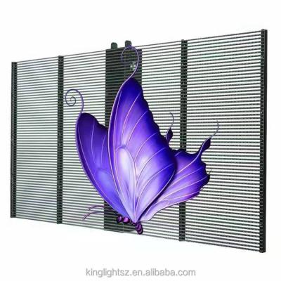 China HD indoor POLYCHROME transparent glass led display screen stained glass transparent led display/transparent led display screen for sale