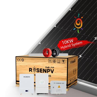 China Home/Commercial Solar System 10KW 15KW 20KW Home Hybrid Solar System 10KW Solar Power System for sale