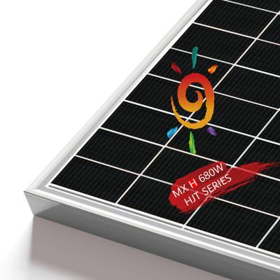 China Solar System Projects High Power HJT Solar Cell 680W 690W 700W Solar Power Panel for sale