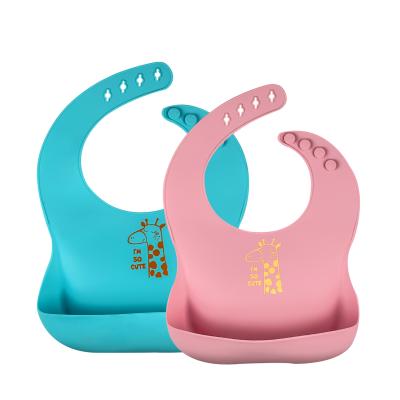 China 2021 Baby Bibs Eco-friendly Waterproof Bpa Products Silicone Running Free Baby Bibs Antibacterial For Baby for sale