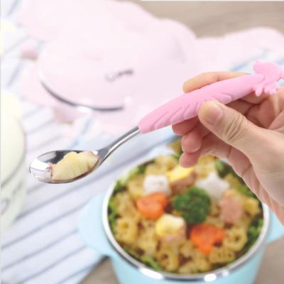 China BPA Free Fashion Factory Price Best Baby Fork and Spoon Set Friendly for sale