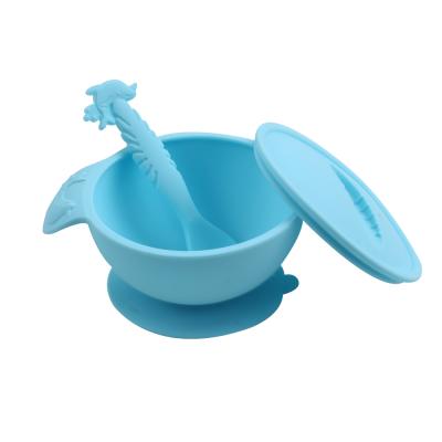 China Silicone Baby Food BPA Free Eco-Friendly BPA Free Food Grade Suction Feeding Bowl for sale