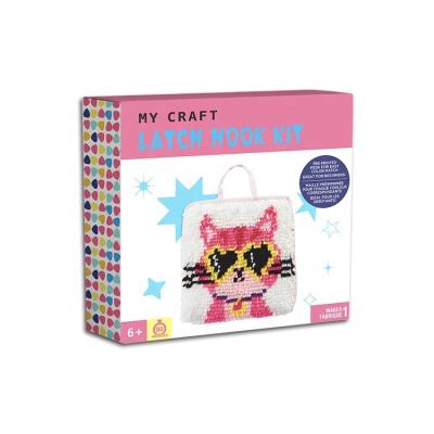 China Crochet Latch Cat Pink Europe Mini Blanket DIY Decor Crochet Kits Shaggy Craft Kit for sale