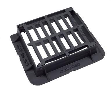 China EN124 D400 End Hinged Cast Iron Drain Cover With Black Bitumen Coated for sale