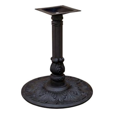 China Black Ornamental Iron Parts Table Base Solid Cast Iron Table Legs 720mm Height for sale