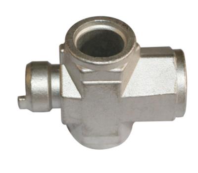 China 304 roestvrij staal 3 Way Valve Body Casting Natural Color Sandblasting Finish Te koop