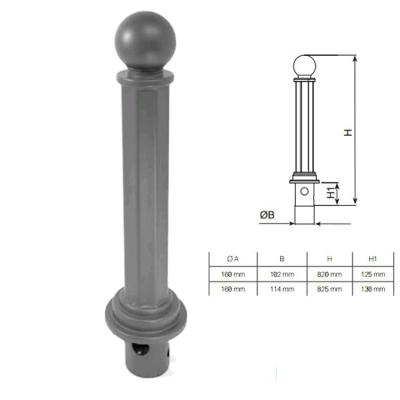 China Powder Coating Street Removable Security Bollards 24KGS Weight ISO9001 for sale