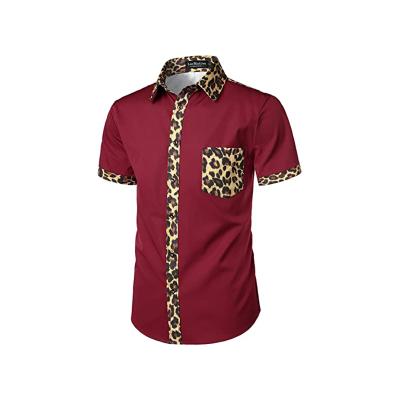 China Anti-pilling Super Quality Fashion Africa Clothing Customized Ankara Shirt Mens African Clothing Skinny Fit Button Down Band Shirt for sale