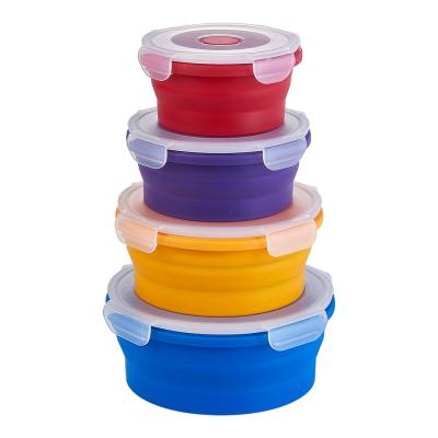 China Freshness Preservation Boys Child Chinese Clear Silicone Collapsible Bowl for sale