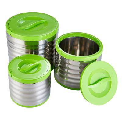 China Sustainable Dinner Tall Stainless Steel Metal Casserole Pot Set Of 3 for sale