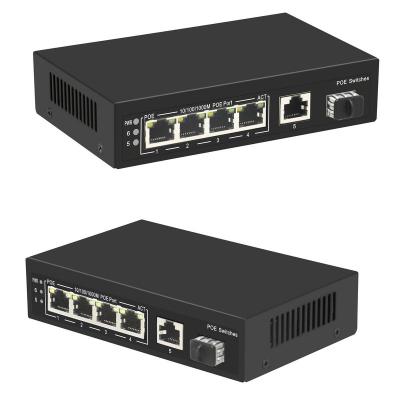 China Original POE 2020 10/100/1000mbps poe switch 4 65w RJ45 port unmanaged gigabit poe switch poe SFP switch for sale