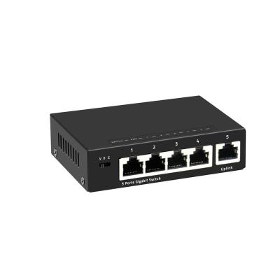 China QoS Network Switch Sunsoont 5 Port RJ45 Media Converter Fast Ethernet Switch for sale