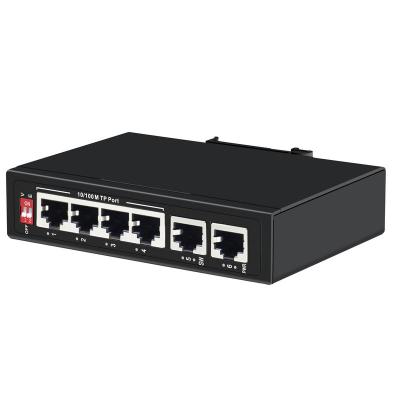 China Industrial FTTH IP40 5 Port RJ45 100 Mbps Ethernet Switch for sale