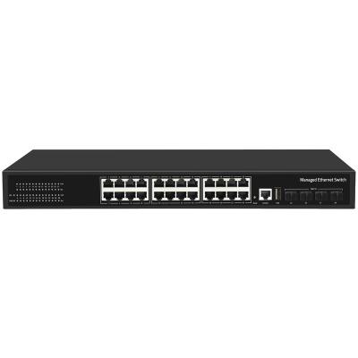 China LACP New Port Gigabit L3 USB 10G SFP 24 Managed Network Ethernet Switch for sale