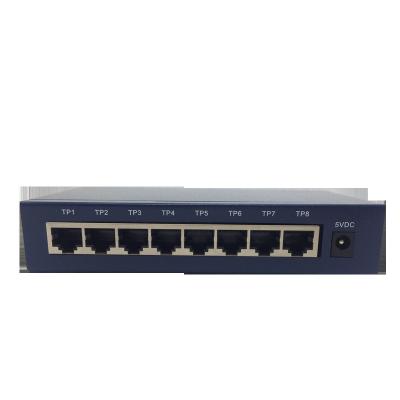 China QoS CE Rohs 8 Port 10/100Mbps RJ45 Network Hubs For Desktop LAN Switch for sale